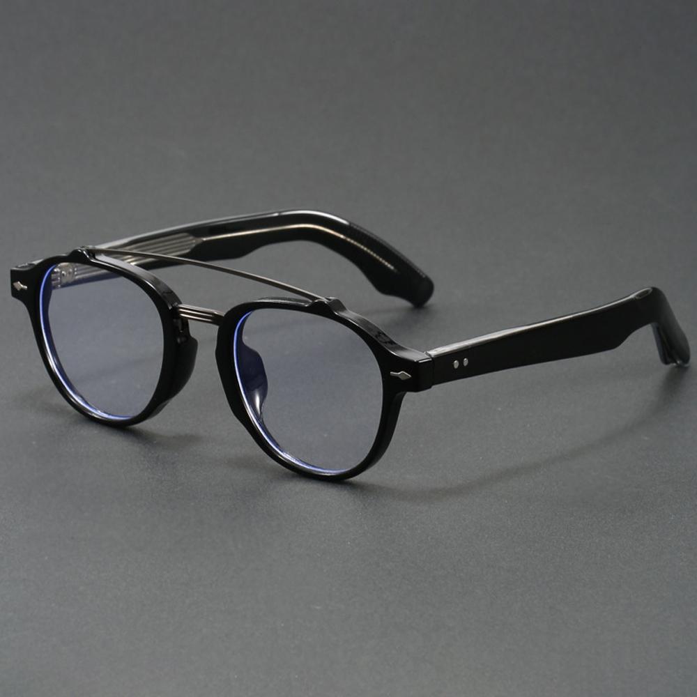 Classic Round Frames Aviator Glasses for Men and Women Fashionable Glasses New Double Bridge Glasses