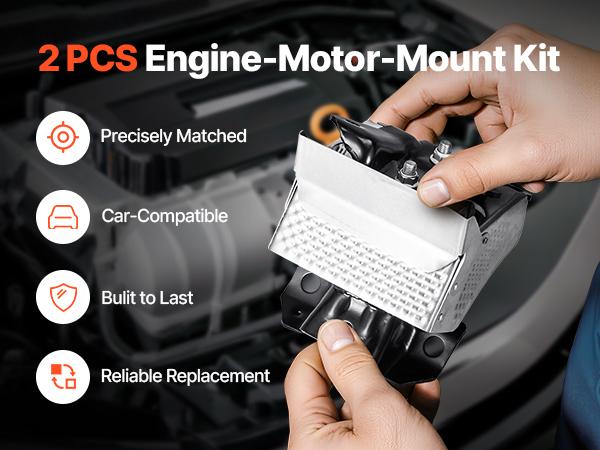 VEVOR Engine Motor Mount Kit Replacement, Set of 2, Compatible with 2007-2013 Chevrolet Silverado 1500 5.3L V8, Replace OE# A5365, A5365, Secure Support, Left and Right Front Mounts VEVOR Engine Motor Mount Kit Replacement, Set of 2, Compatible with 2007-2013 Chevrolet Silverado 1500 5.3L V8, Replace OE# A5365, A5365, Secure Support, Left and Right Front Mounts