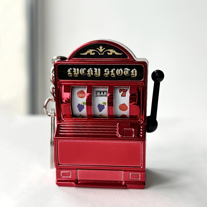 Fashion Style Slot Machine Keychain, Creative Plastic Phone Charm, Unique Bag Accessory, Perfect Gift for Gamers & Collectors, Cool Keychains