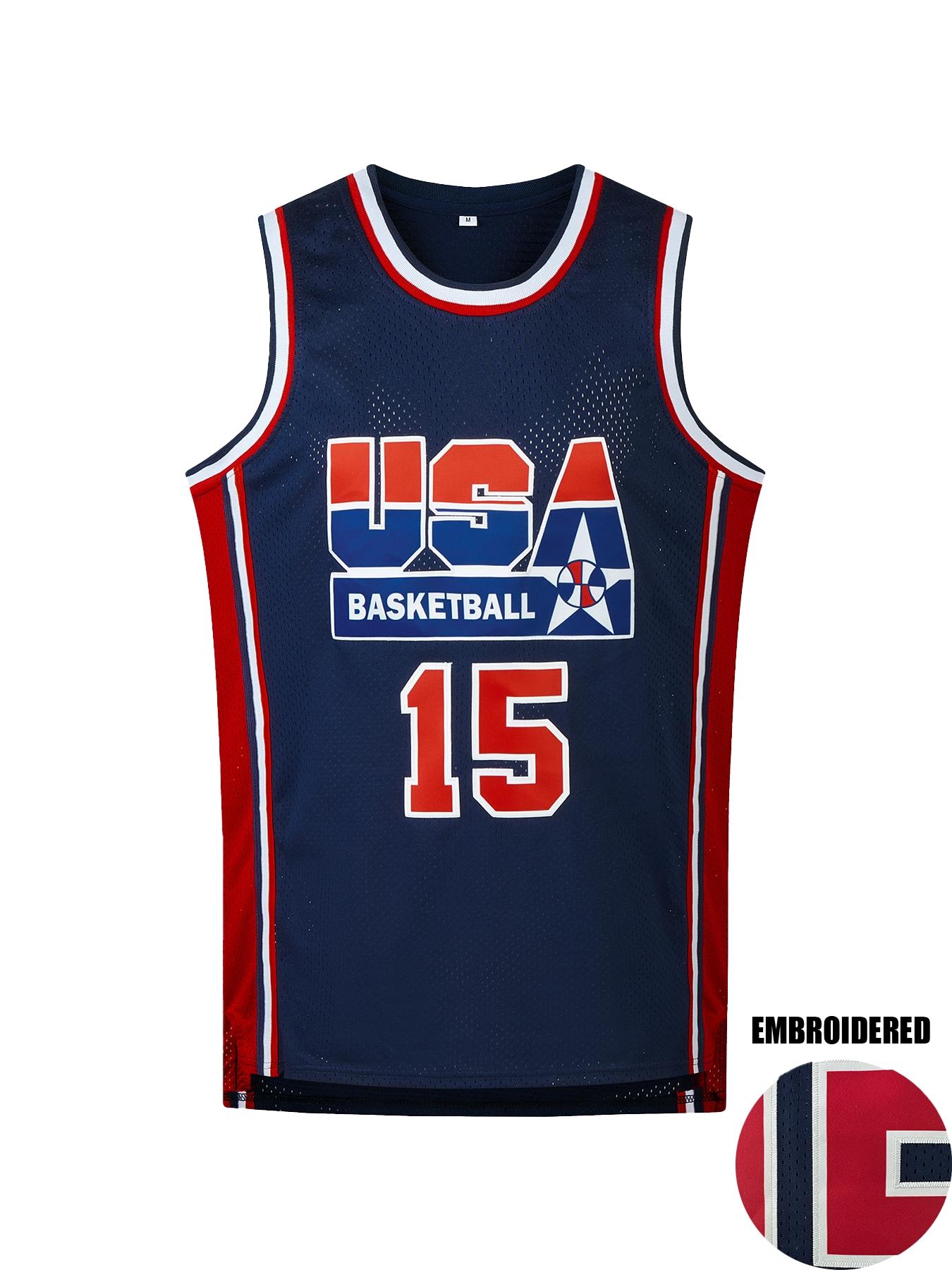 Men's Basketball Jersey, Breathable Round Neck Sportswear, Sleeveless Boys Training Uniform, Team T-shirt, Fashion Top for Outdoor Activities, Sporty Jersey, Athletic Top, Workout Tops, Athletic Training Apparel, Lightweight Jersey, Embroidery Jersey