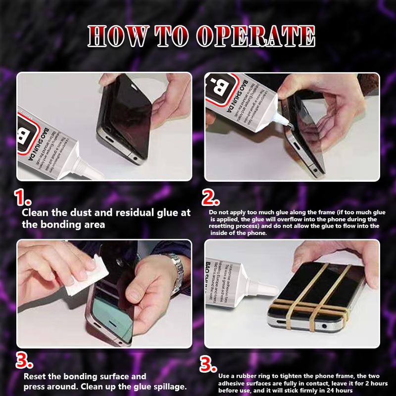 110ml/3.7 Fl Oz Multi-Purpose B6000 Adhesive, Clear Crafting Glue with Precision Dotting Pens, Wax Pencil & Tweezer Kit for Jewelry, DIY Projects & Art Creation