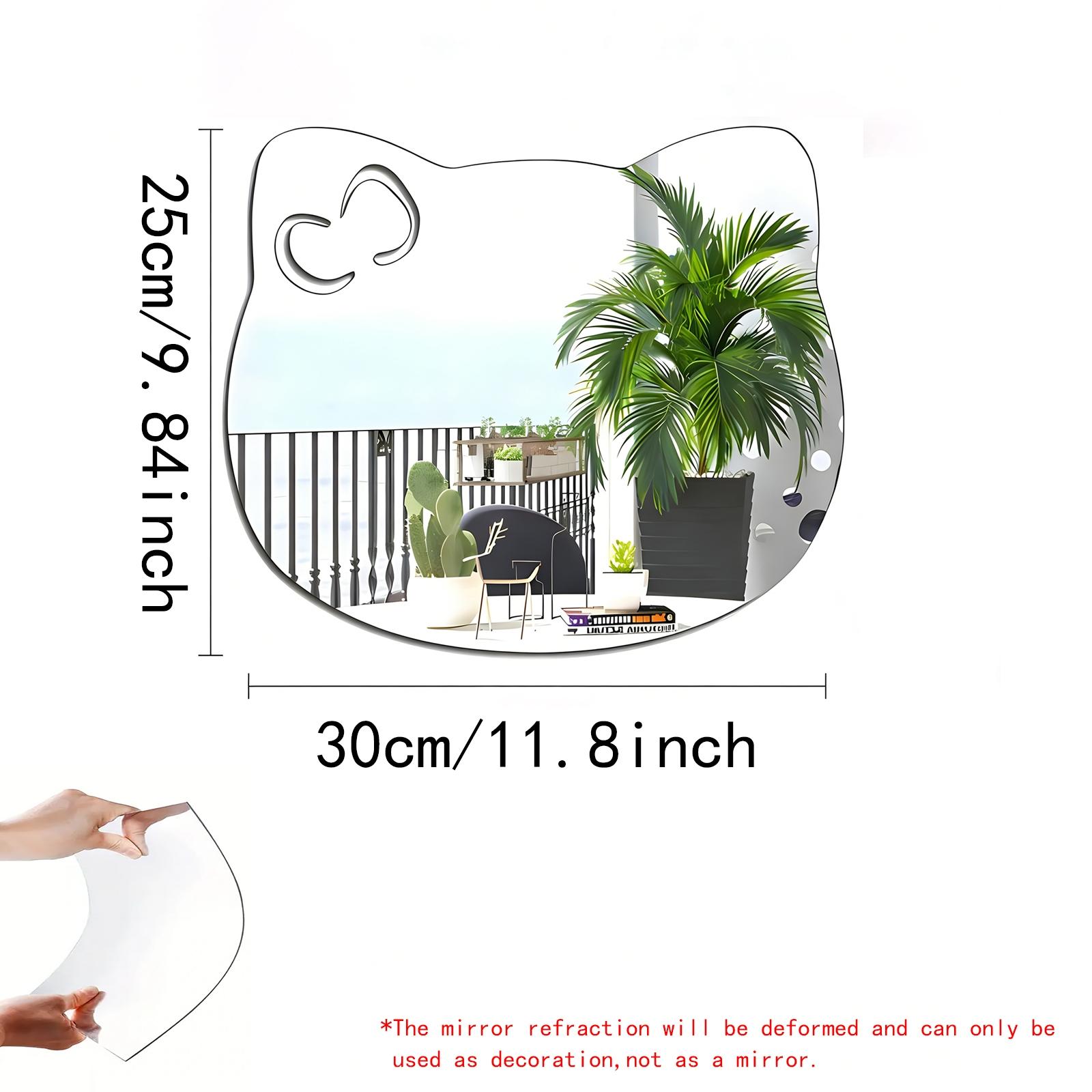 Adorable Animal Acrylic Mirror Wall Decals, 2mm Thick, Easy Peel off Design, Perfect for Home and Bathroom Decoration