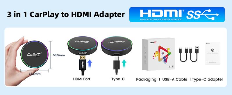 【TikTokShopBlackFriday】CarPlay TV adapter CarlinKit car play with netflix wireless carplay/Android auto • CarPlay Screen Upgrade HDMI• Netflix YouTube Fire TV in Car