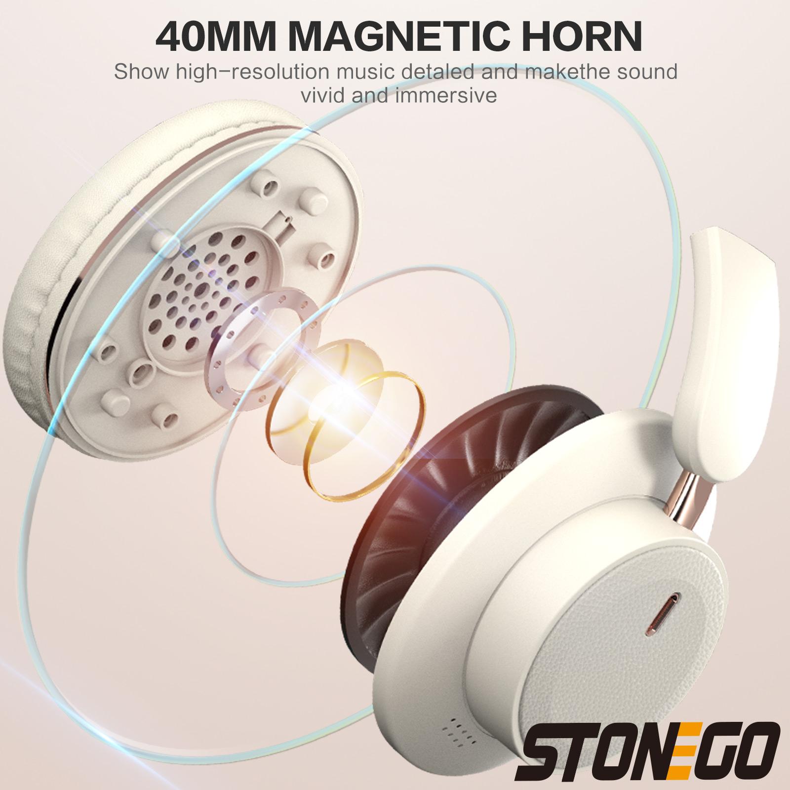 Foldable Wireless Headphones, Immersive Stereo Sound, Bass Boost, Four Color Options, Lightweight Comfort Fit, Long Battery Life