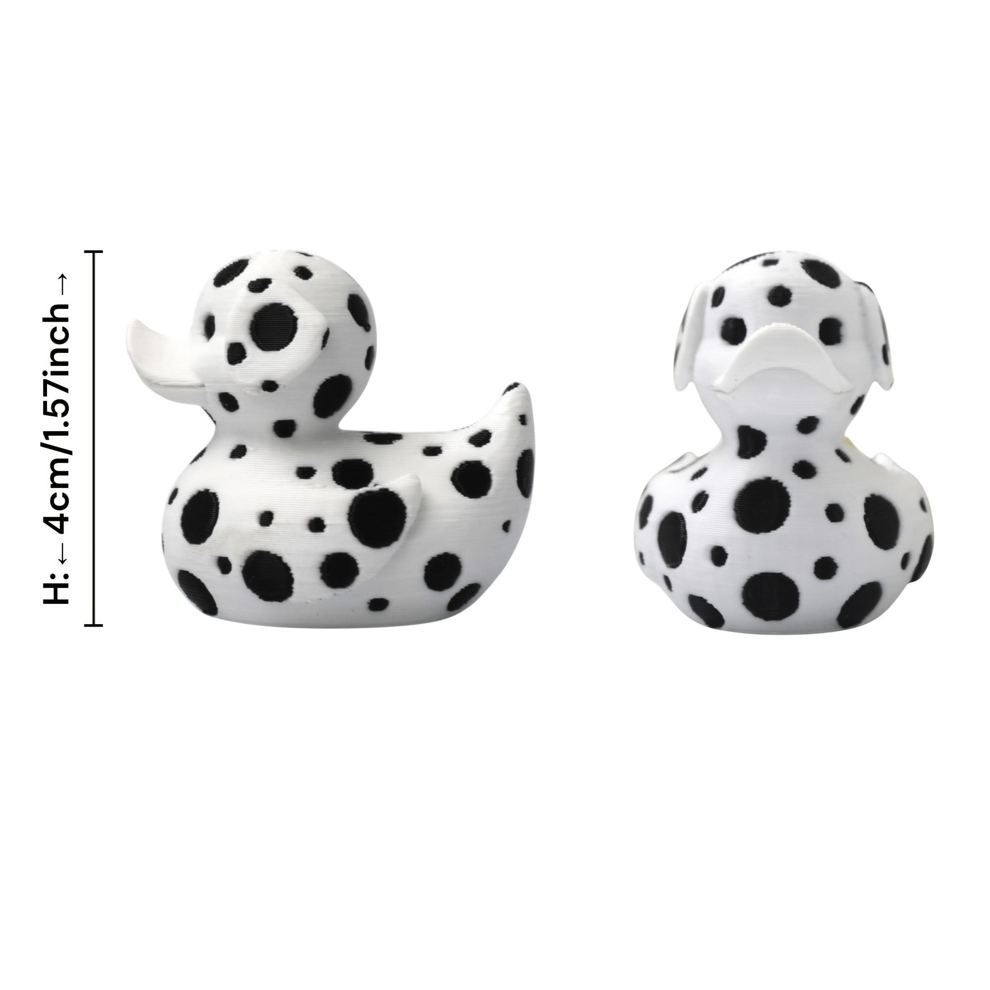 Cute Spotted Dog Style Duck Figurine, Desktop Fresh Decoration, Study Fun Display, New Year Valentine's Day Unique Gift