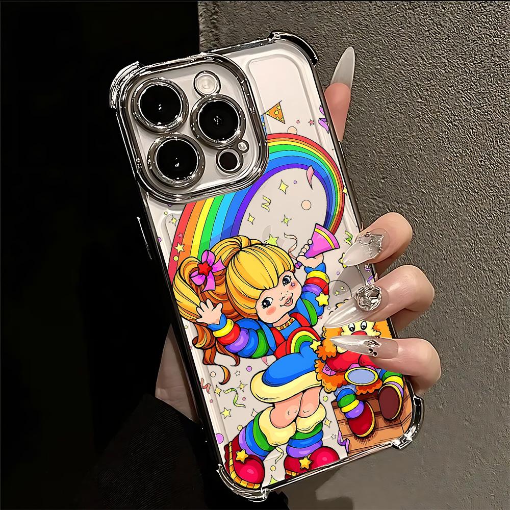 Cartoon Rainbows Brites Protective Phone Case Suitable for iPhone 17 16e 16 15 14 13 12 11 Mini Pro Max Air X XR XSMAX 8 7 Plus Anti Fall Transparent Soft Back Cover