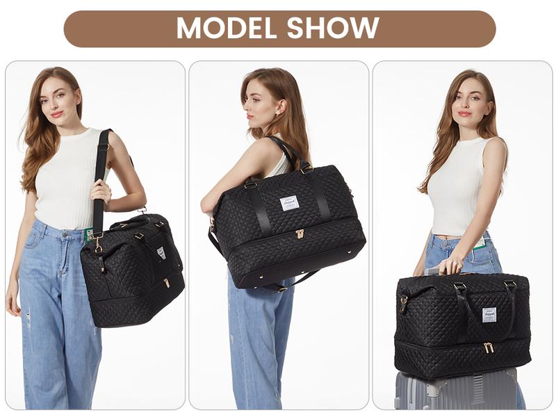 【Valentine's Day Gift】LOVEVOOK Weekender Bag Travel Duffel Bag with Shoe Compartment and Toiletry Bag for Women, Carry on Overnight Bag.Christmas Gift Ideas, TikTokholidayhaul