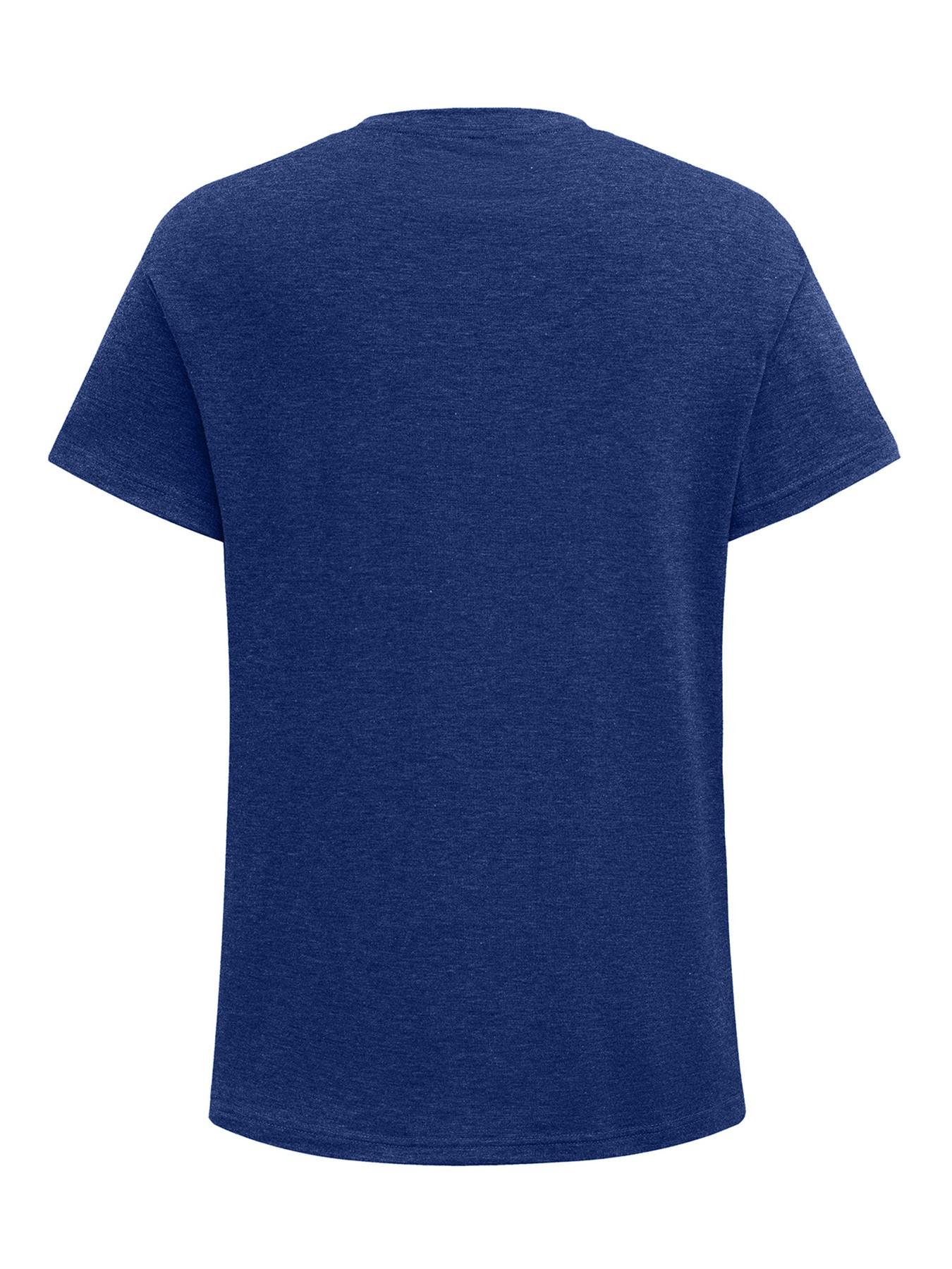 Women's Letter Print Round Neck Tee, Casual Short Sleeve Crew Neck T-shirt for Summer, Fashion Women's Top for Daily Wear