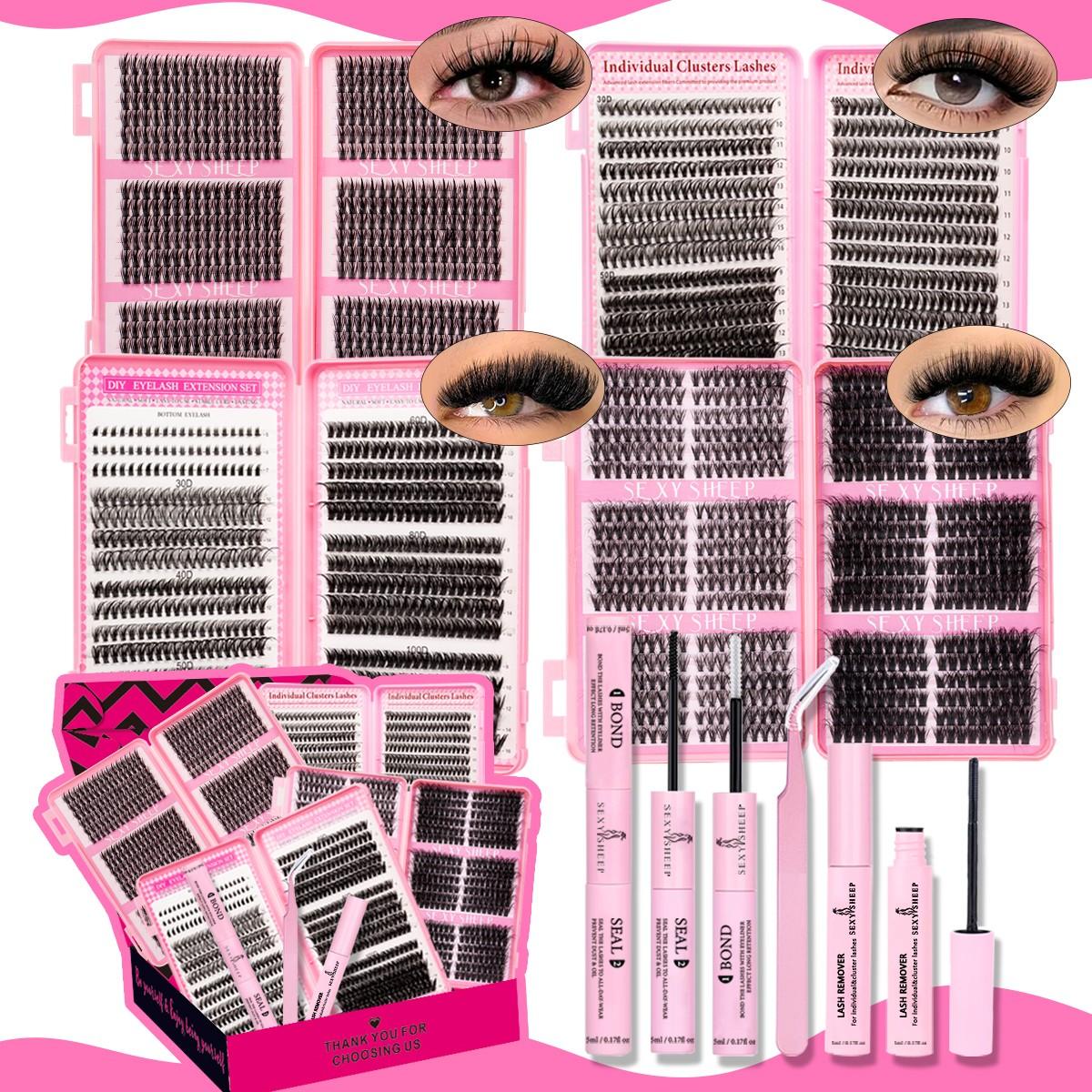 Lash Clusters | Fluffy False Eyelashes | Waterproof & Long-Lasting | Fashion Wet Look | Beginner-Friendly DIY | Salon-Grade Lash Extension Alternative | Flawless Voluminous Finish | Evil lash | Trendy Must-Have