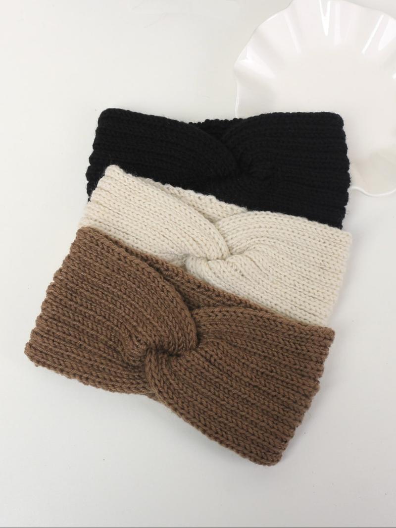 Women's Simple Style Plain Color Hair Band with Knot Design As Gift, Casual Trendy Elastic Hair Band for Women & Girls, Hair Accessories for Daily Use, Yoga, Dance, Chic Headbands, Knotted Headband