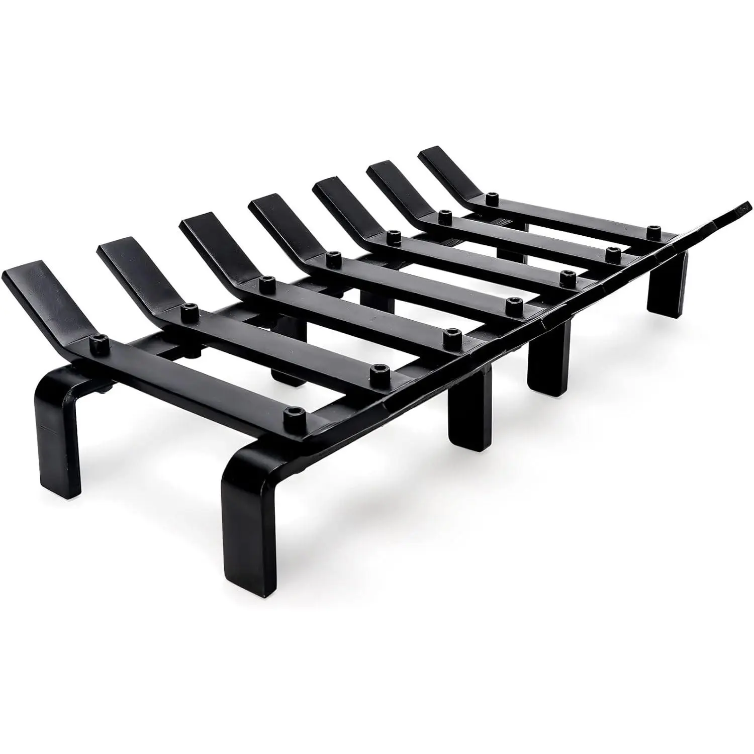 Fireplace Grate 17 inch with 7-Bars, Wood Stove Grate | Solid Steel Fireplace Log Holder, Heavy Duty Fireplace Wood Grate, Fire Grate for Indoor Hearth Outdoor Firepit - Matt Black