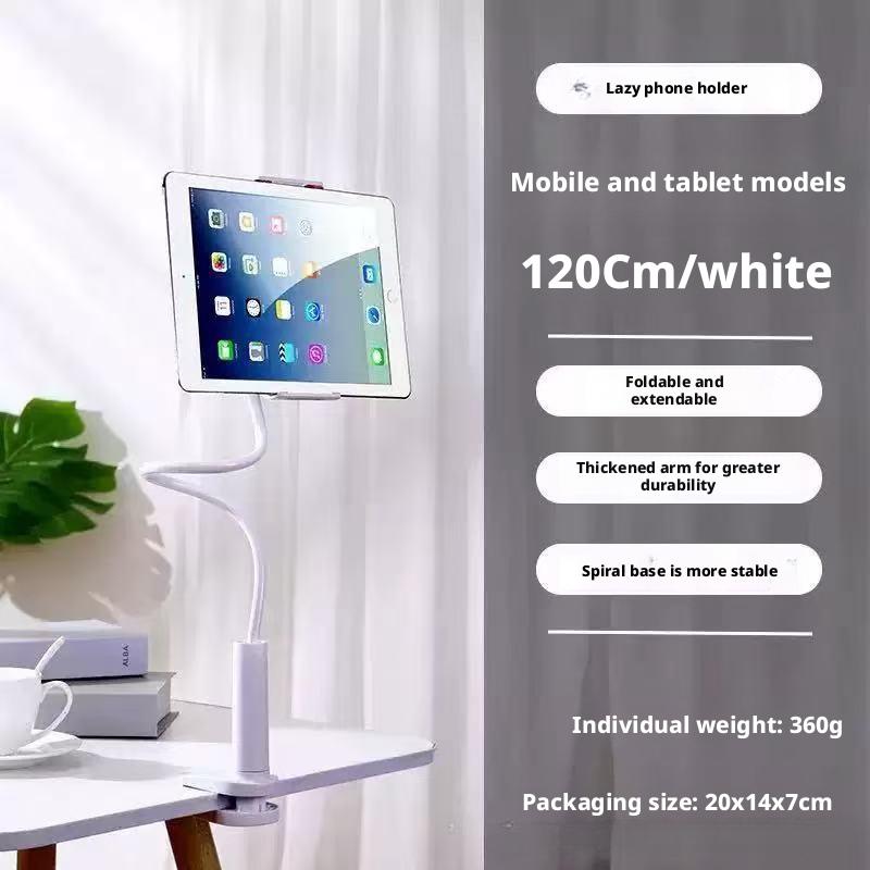 360 Degree Rotating Tablet and Cellphone Stand, Phone Tablet Holder, Adjustable Bed Headstand with Bendable Spiral Base, Perfect Partner for Tablets and Smartphones