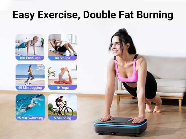 MERACH Vibration Plate Exercise Machine with Bluetooth & Light Machine Whole Body Workout Vibration Platform for Fitness