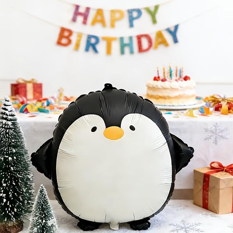4-Pack Matte Penguin Aluminum Balloons, Cute Penguin Balloons for Birthday, Graduation, Wedding, Durable Party Decorations, Event Balloons