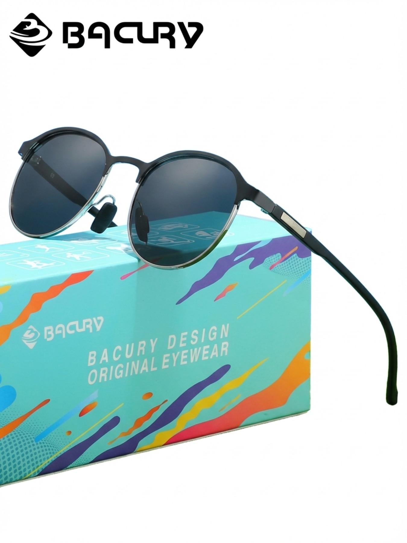 BACURY Lightweight And Minimalist Men'S Polarizing Sunglasses With Oval Frames, Versatile For Daily Travel, Windproof, Dustproof, Uv Resistant, Driving And Hiking To Reduce Glare