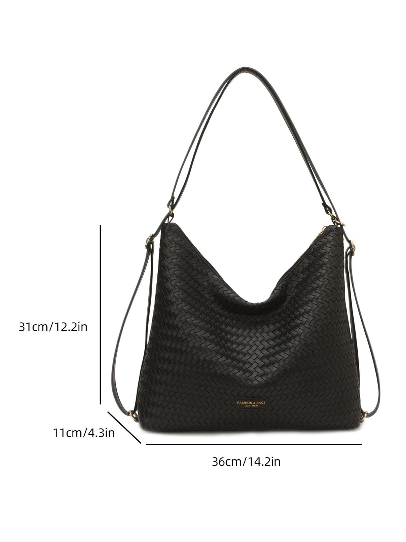 Elegant Retro Large Bag for Women, 2026 New Fashion Soft Leather Tote, High Capacity Commuter Shoulder Bag, PU Material, Multiple Colors Available