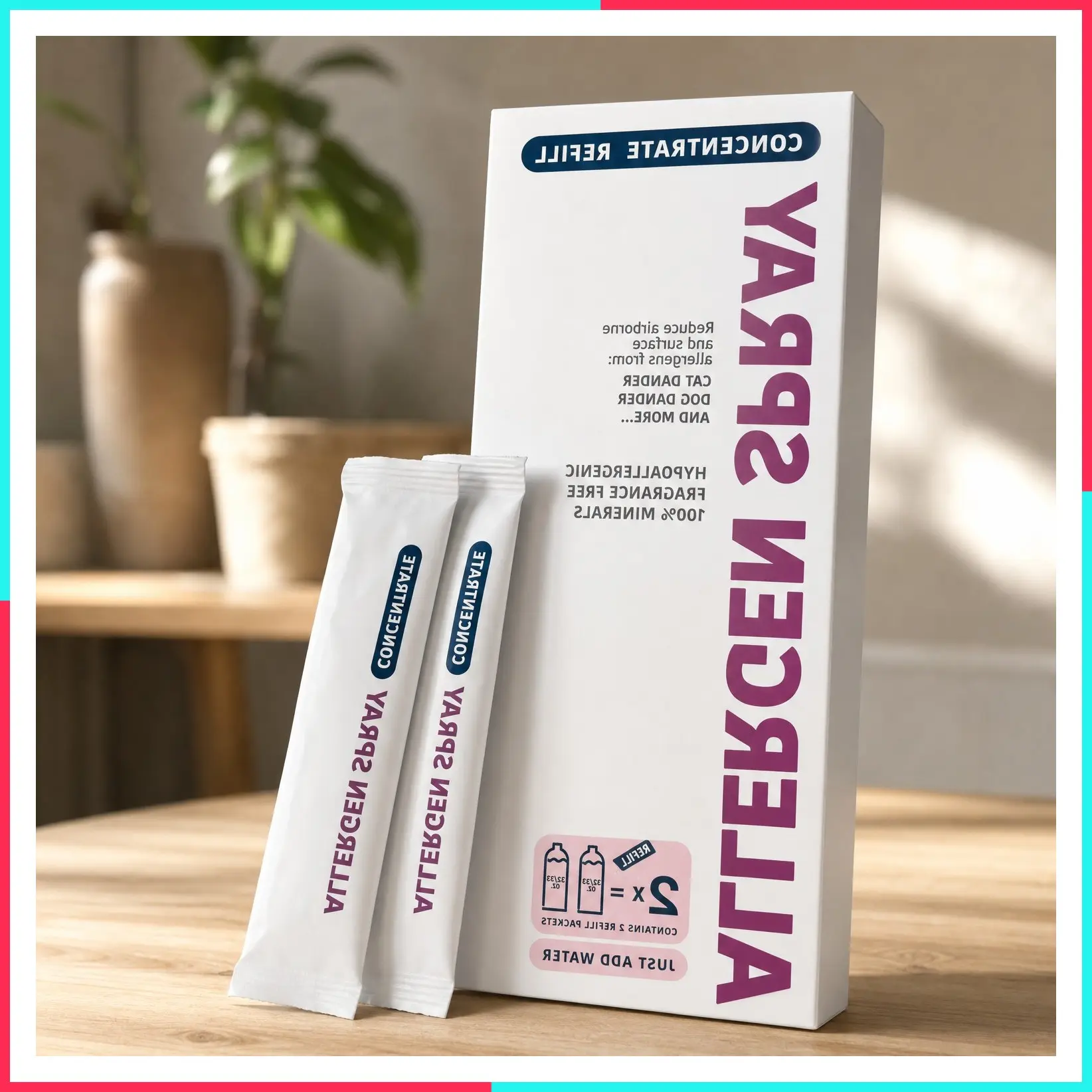 Allergen Spray Concentrate 2 Pack | Use Your Own Bottle | Makes Over 64oz Total