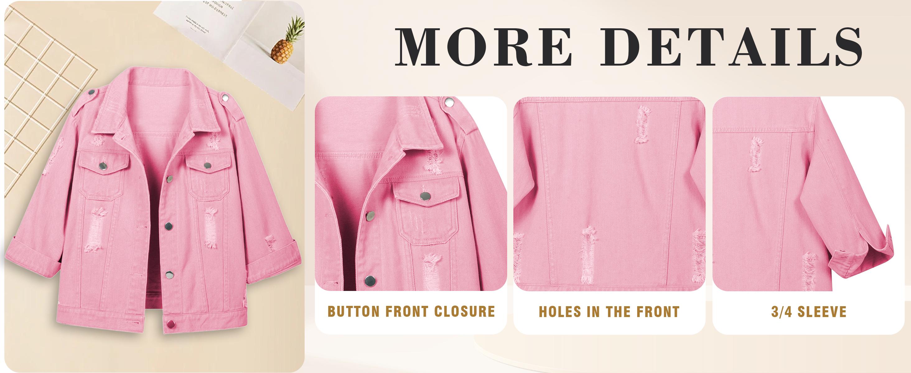 Hixiaohe Women’s 3/4 Sleeve Washed Denim Jackets Distressed Light Cropped Jean Jackets Coats Casual Womenswear TikTokShopBlackFriday SpringStatements Hixiaohe Women’s 3/4 Sleeve Washed Denim Jackets Distressed Light Cropped Jean Jackets Coats Casual Womenswear TikTokShopBlackFriday SpringStatements