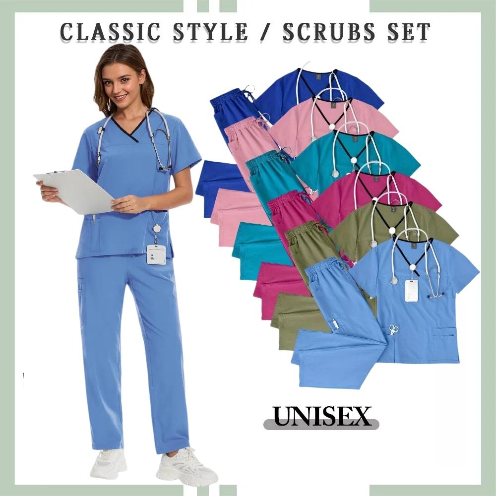 Thin Quick-drying Nursing Home Uniform Female Work Clothes Set Spa Beauty Salon Short-sleeved Trousers Hand Washing Clothes Set