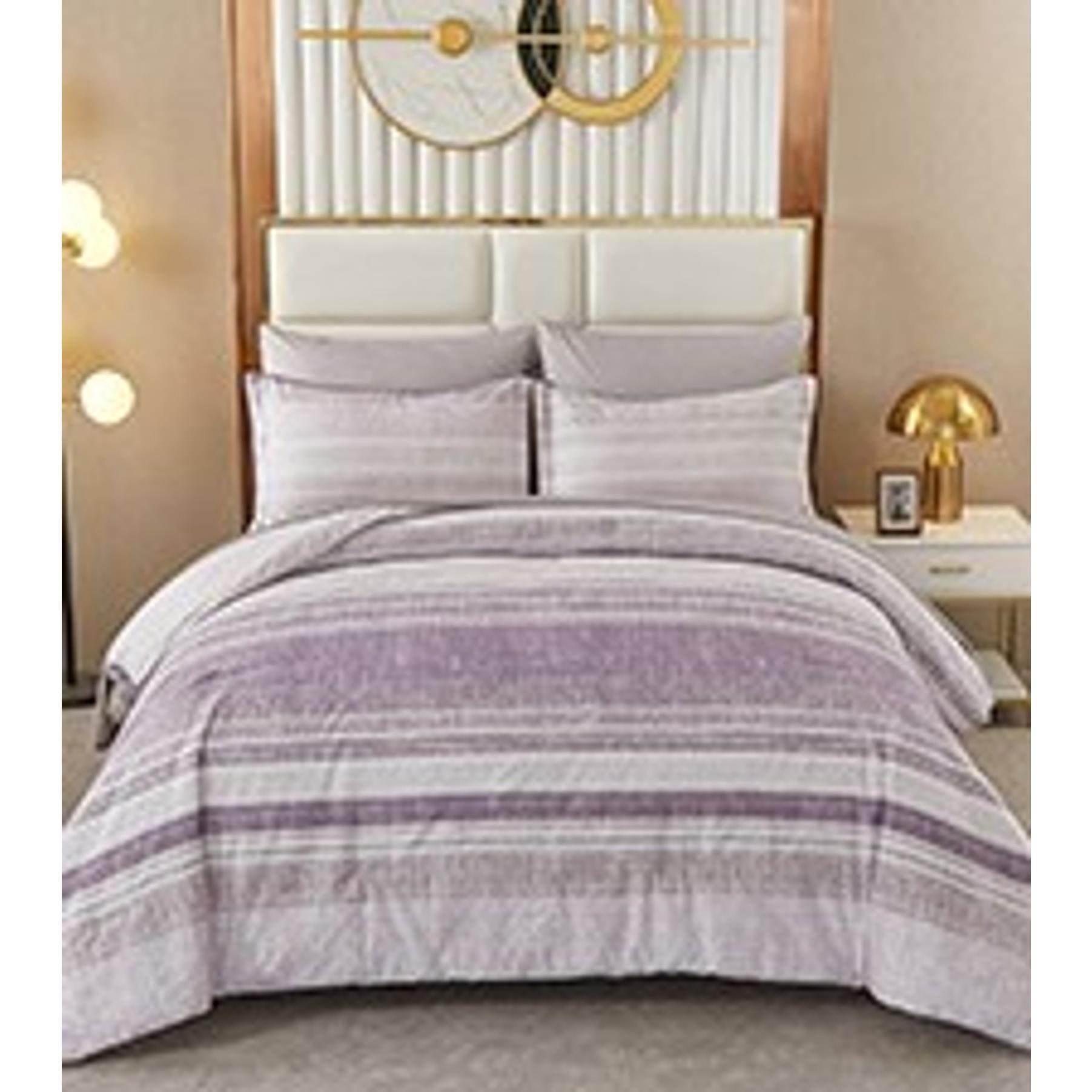 Comforter Set Queen, Burnt Orange 7 Pieces Bed in a Bag Abstract Gradient Terracotta Bedding Set with Comforter, Flat Sheet, Fitted Sheet, Pillow Shams, Pillowcases
