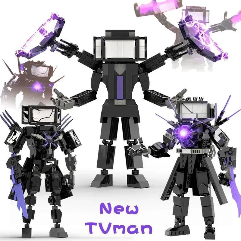 New Skibidi Toileted Giant Titan TVman Upgrade Speakerman Building Blocks Animation Figure Model Toys for Kid Ideas Gifts Easter Popular toys 2026 Hot selling toys