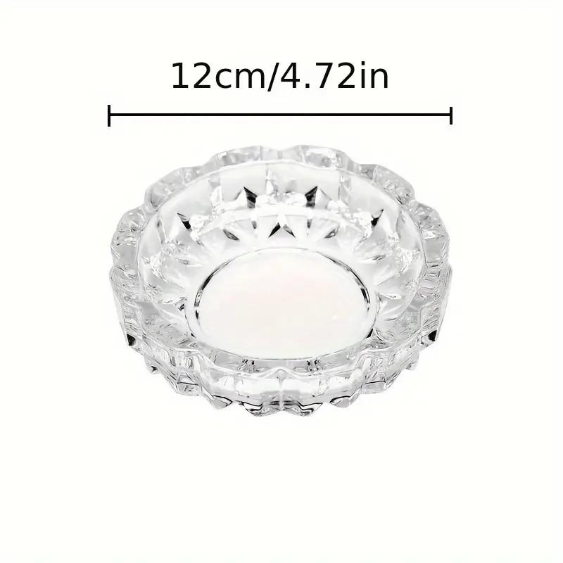 Modern Glass Ashtray with Reticulated Design, Portable & Decorative for Home Office, Indoor Outdoor Use, Perfect Gift for Father's Day