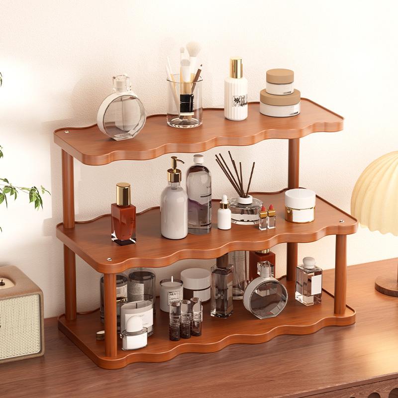 Creative Wave Shaped Storage Rack, Multi-Layer Vertical Organizer, Space Saving Display Shelf Decor for Living Room, Balcony, Office, Kitchen, Room Accessories