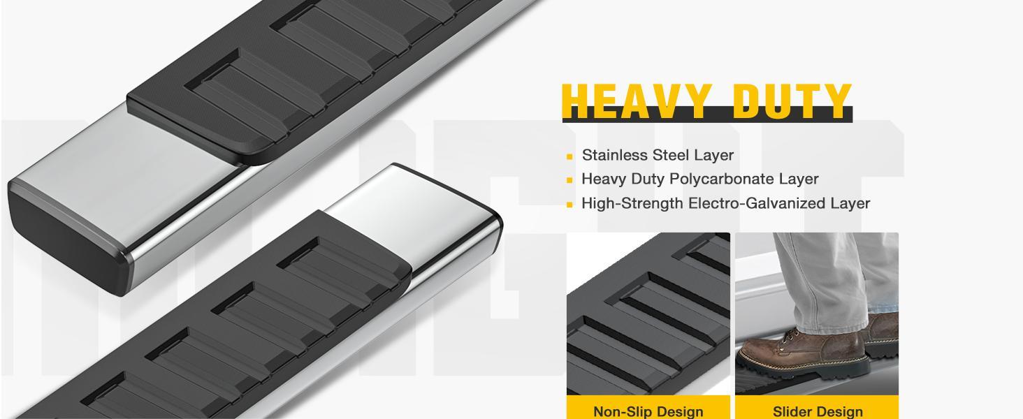 Nilight Running Boards for 2009-2018 Dodge Ram 1500 Quad Cab 2019-2024 ram 1500 Classic Body Quad Cab 2010-2024 Dodge ram 2500 3500 6 Inch Side Step Nerf Bars Stainless Stee, Stainless Steel, 1 Pack Of Accessories