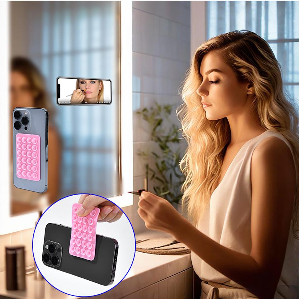 Silicone Suction Cup Holder Phone Case - Multi-Color, Multi-Model Cover Compatible with iOS iPhone Series 14, 14 Plus, 15, 15 Plus, 16, 16 Pro Max, 17 Mobile Phone Accessories