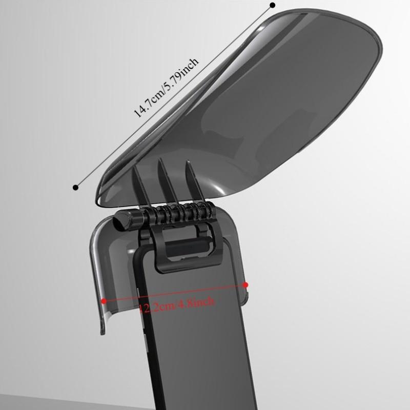1pc Universal All-Season Phone Sunshade, Adjustable Shade Height And Angle, Ergonomic Slanted Design, Anti-Uv And Anti-Glare, Light-Blocking Phone Stand, Suitable for Car Driving, Riding, Outdoor Travel