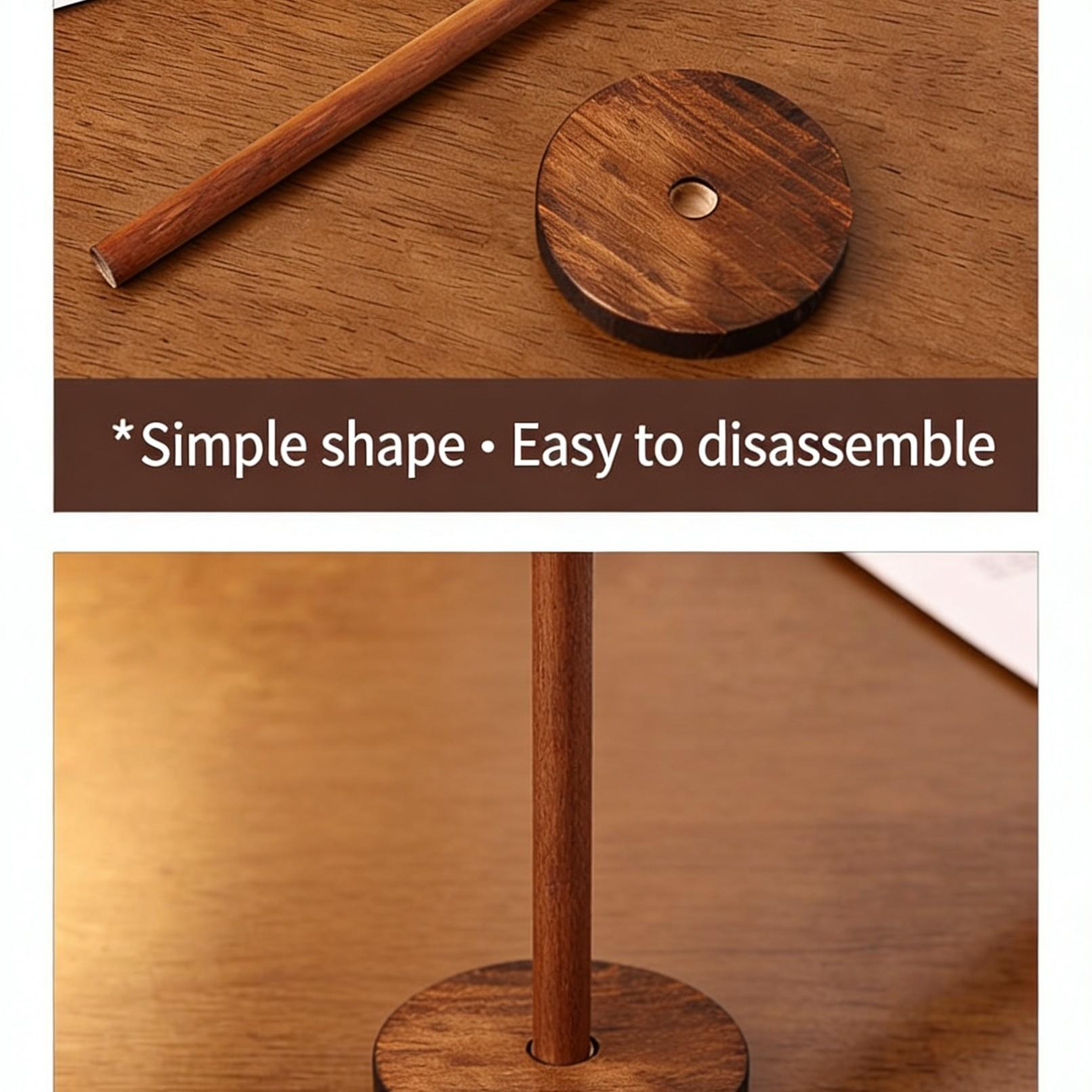 Wooden Hair Scrunchies Storage Rack Organizer Holder, Simple Design Nail Accessory Display Stand, Durable & Practical Solution