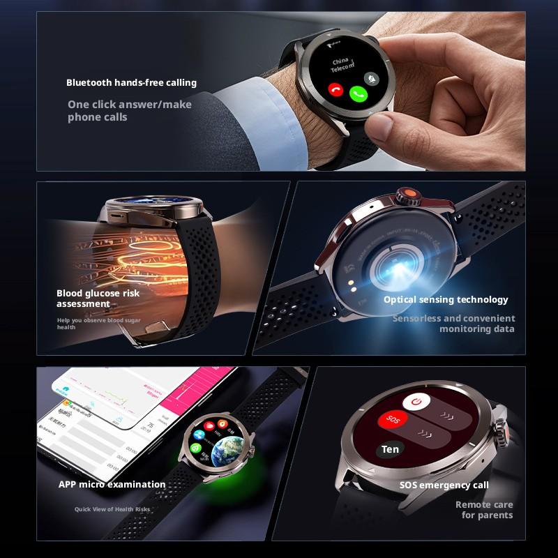 Lasca Business Smartwatch for Men & Women, Multi-Function Bluetooth-compatible Calling Heart Rate Blood Oxygen Sports Touchscreen Waterproof