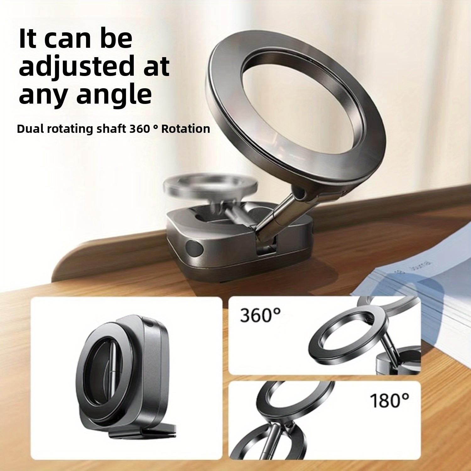Multi-Functional Magnetic Phone Stand, 360° Rotatable Foldable Phone Holder, Adjustable Portable Travel Desk Mount, Lazy Person Phone Stand