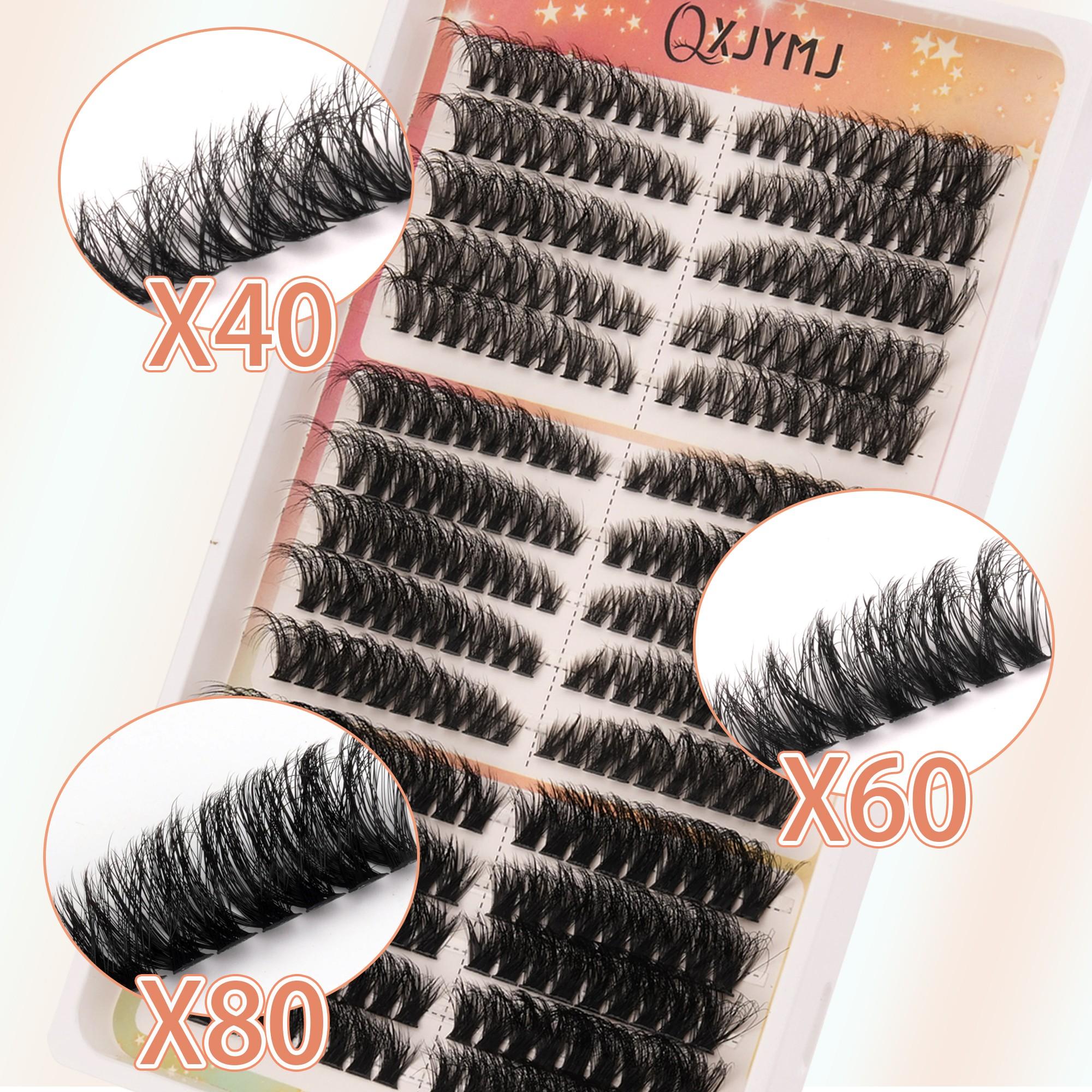 290 Clusters 15 Rows DIY Lashes, 40D 60D 80D Mixed Set, Perfect for Various DIY Makeup, Ideal for Beginners, Natural Voluminous Elegant False Eyelashes