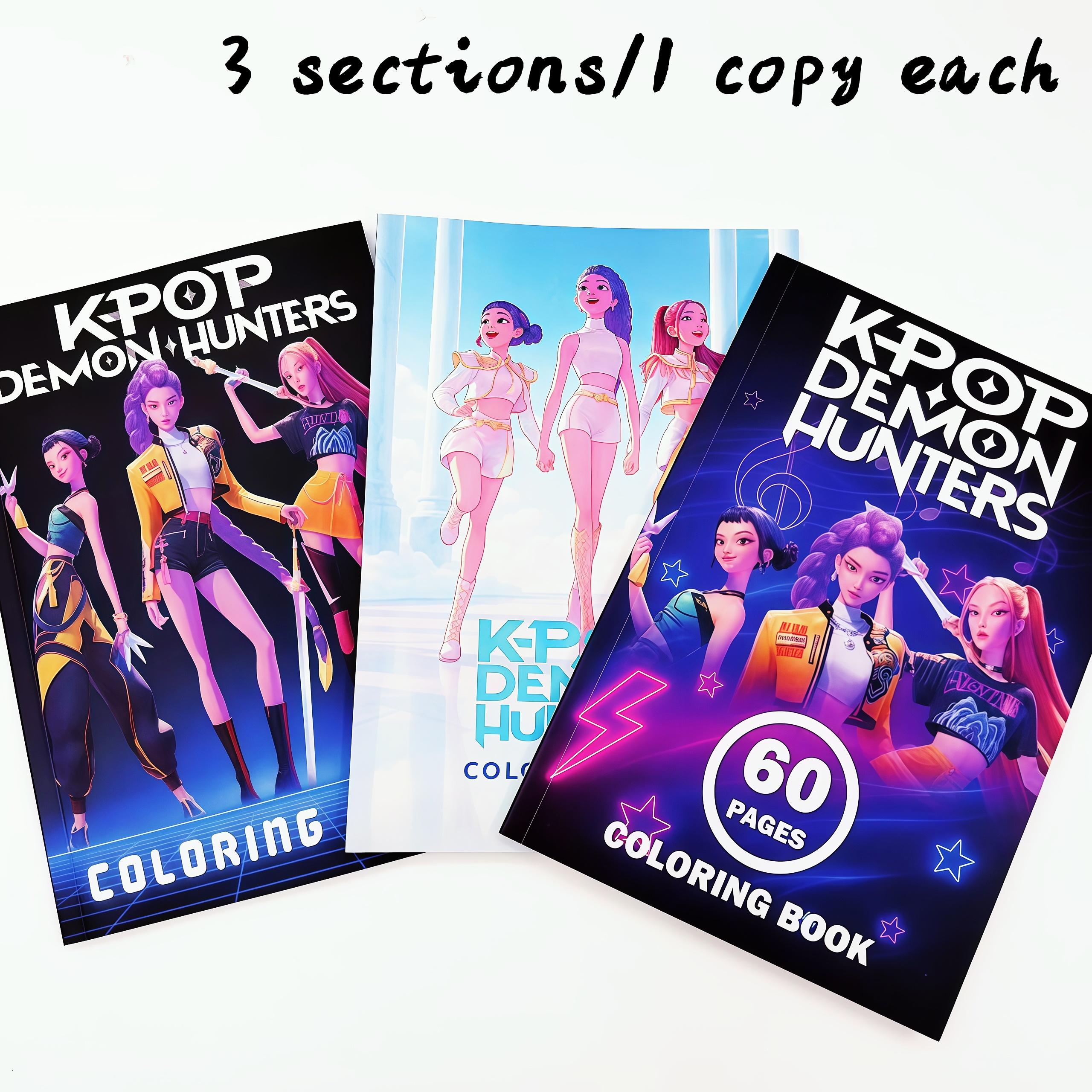 Kpop Devil Hunter Coloring Book, Perfect Gift for Fans, High-Quality Paper, Stress Relief and Creativity, Essential Art Supplies,Demon Hunters Kpop Merch Kpop Devil Hunter Coloring Book, Perfect Gift for Fans, High-Quality Paper, Stress Relief and Creativity, Essential Art Supplies,Demon Hunters Kpop Merch