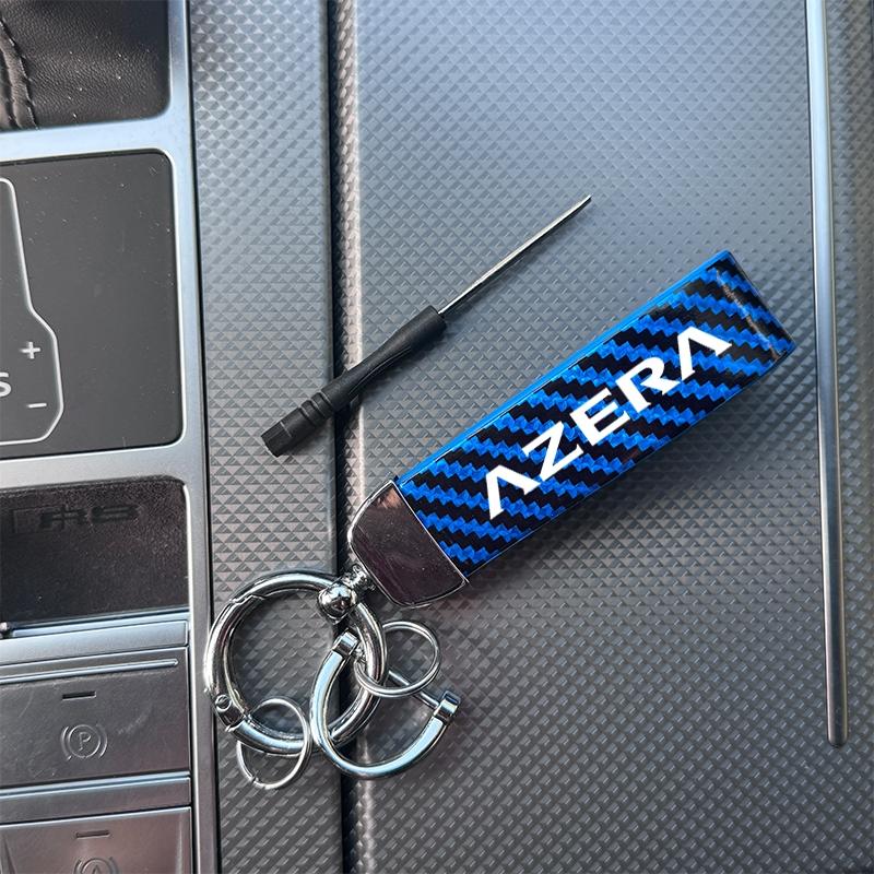 Hyundai Azera Carbon Fiber Keychain, Multiple Colors, Durable & Stylish Design, Perfect Gift for Car Enthusiasts