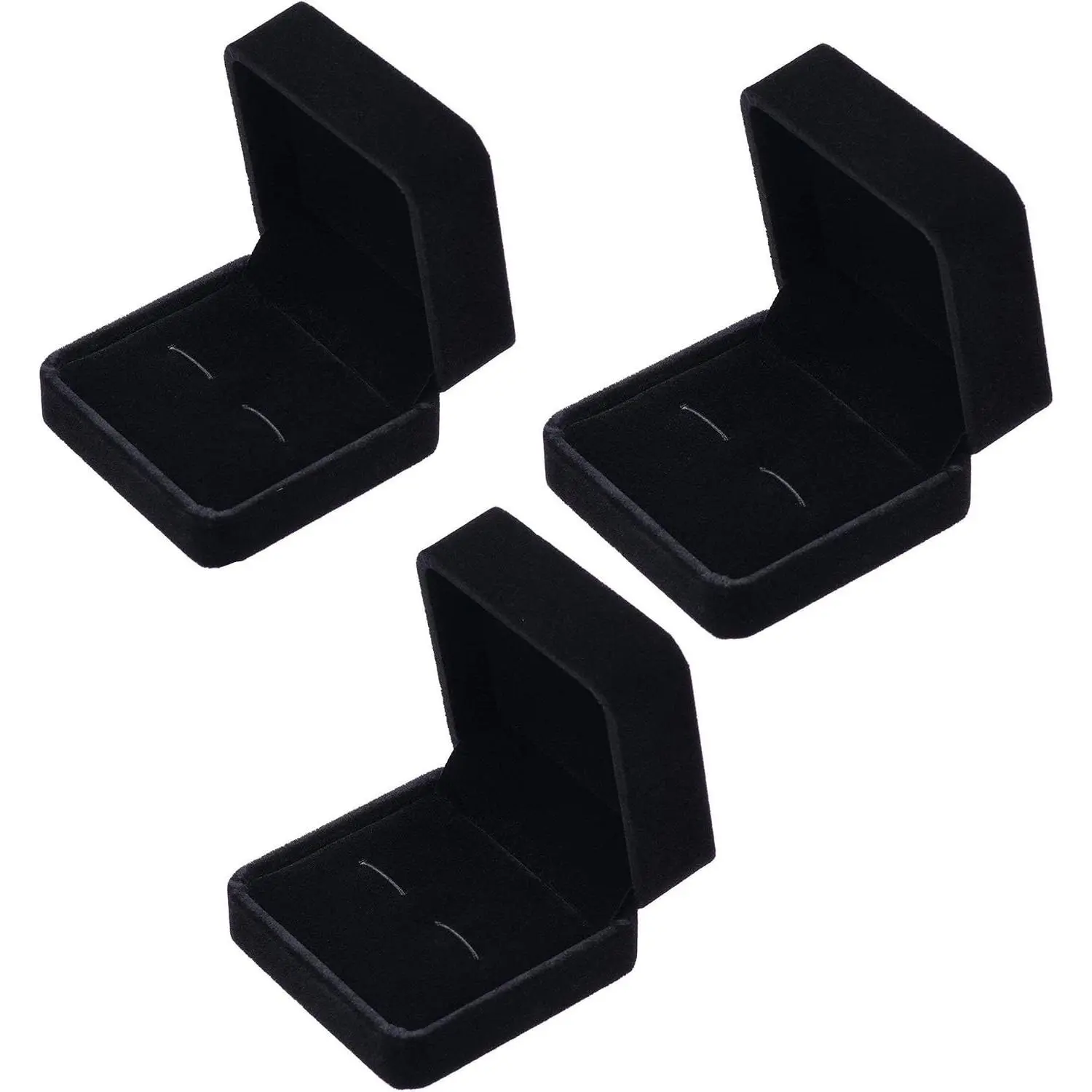 Small Dark Classic Velvet Cufflink Box Case