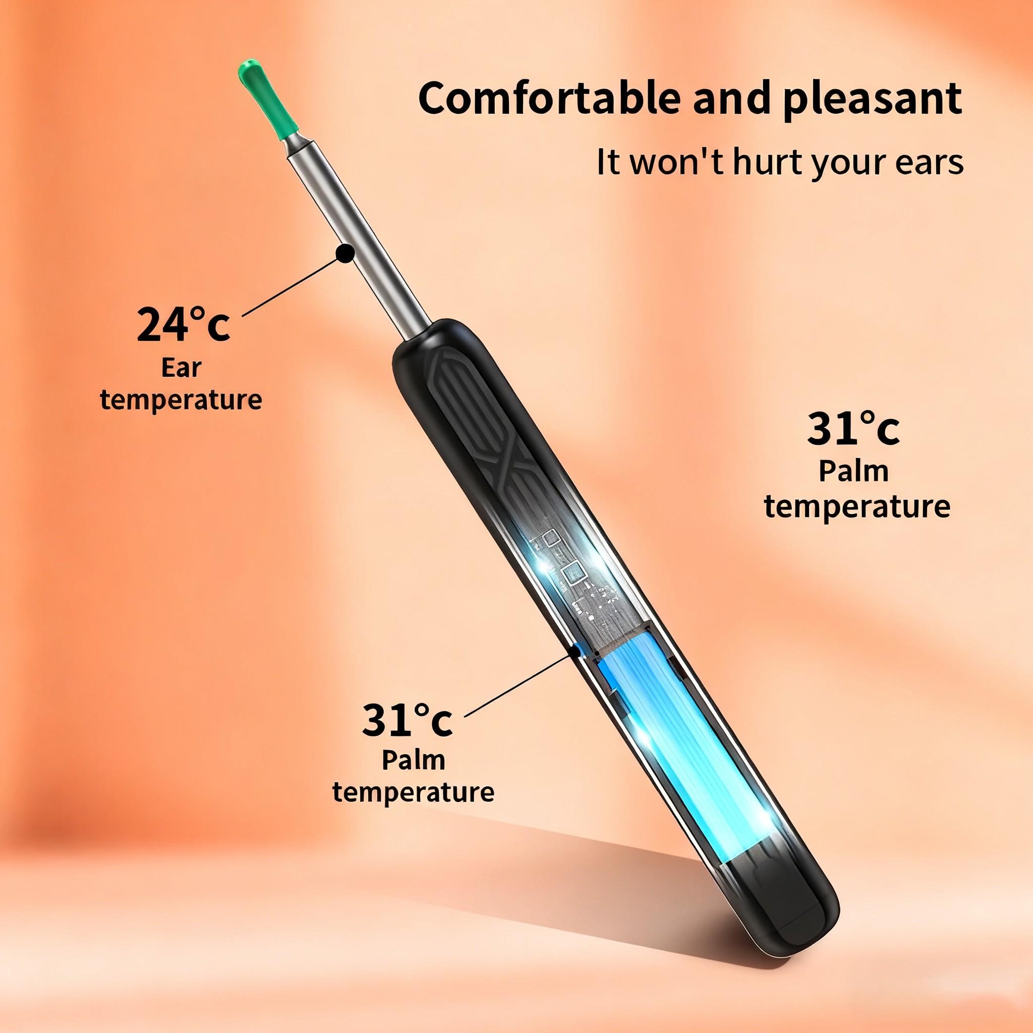 Visual Ear Wax Removal Kit with Camera and Light, Complete 8-Tool Set with 5 Replaceable Ear Scoops, Compatible with iOS & Android, Ear Wax Remover