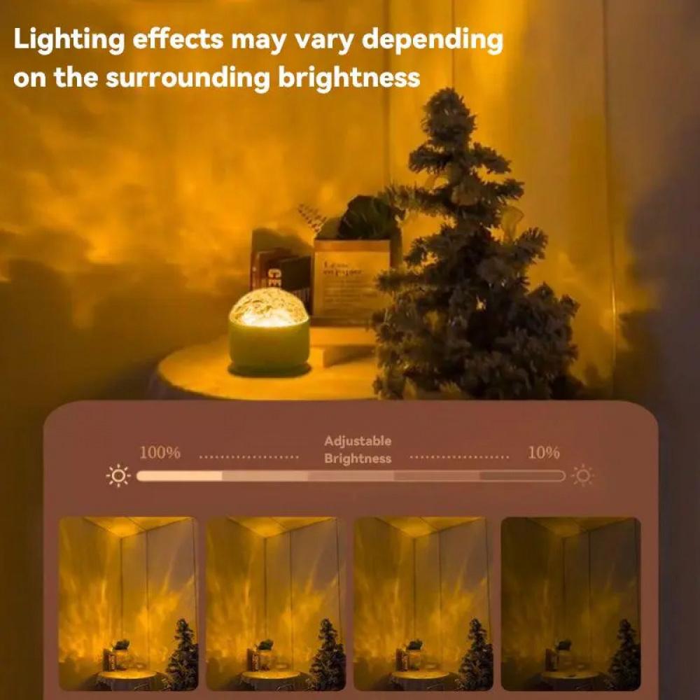 USB Powered Aurora Projector Night Light, LED Water Ripple Starry Sky Atmosphere Lamp, Remote Control Starlight Projector for Bedroom, Bedside, KTV, Parties, Holiday Decor, Ambient Mood Lighting, Novelty Galaxy Light