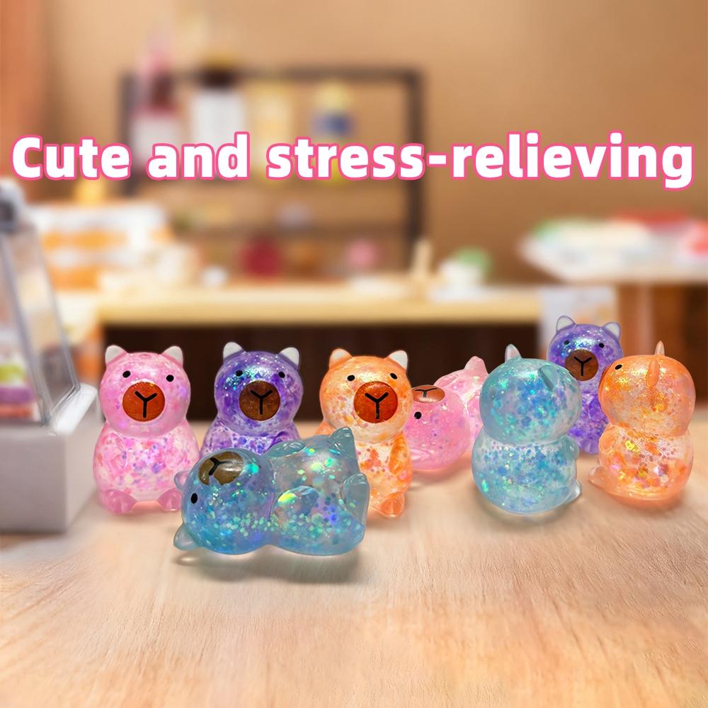 1/3/6 Counts Sensory Stress-Relief Toys, Sparkly Porcupine Squeeze Ball (Random Colors), Birthday Party Gifts, Cute Malt-Filled Elastic Toy, Kawaii Squishies