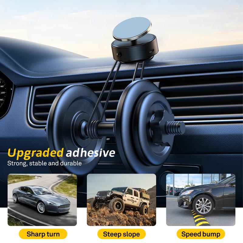 360° Rotatable Car Magnetic Phone Holder, Electric Suction Cup Vacuum Magnetic Phone Holder, Car Navigation Holder, for Windshield, Dashboard, Kitchen, Bedroom, Office, Gym, Mirror, Glass, Screens, Wall Tiles, Compatible with Magsafe iPhone & Android