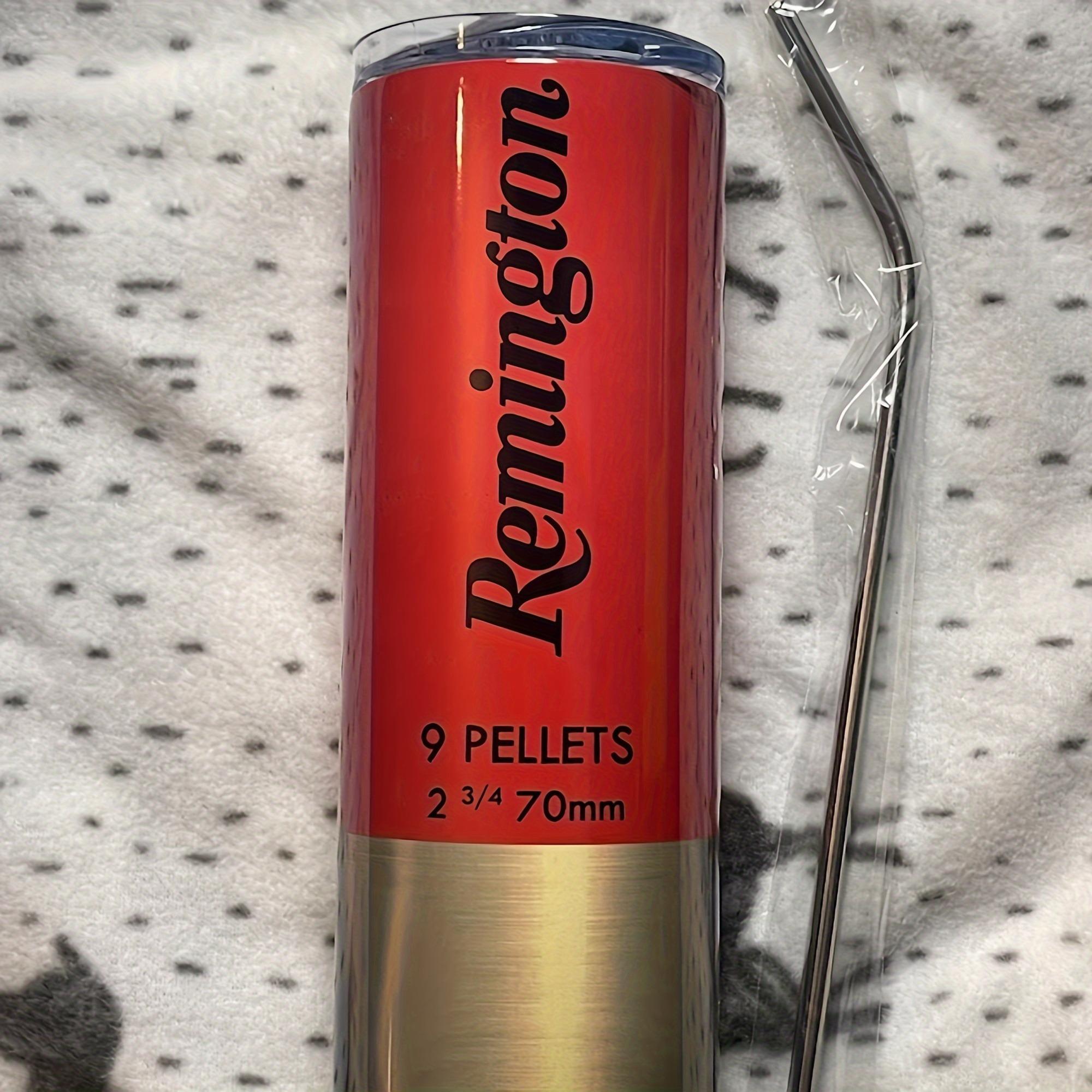 1pc 12 Gauge Shotgun Shell Style Stainless Steel Tumbler, 16 Designs Available, with Lid and Straw, Hunting Gift for Men, Outdoor Sports Insulated Mug, Insulated Travel Drinkware, Christmas, water bottles, thermos