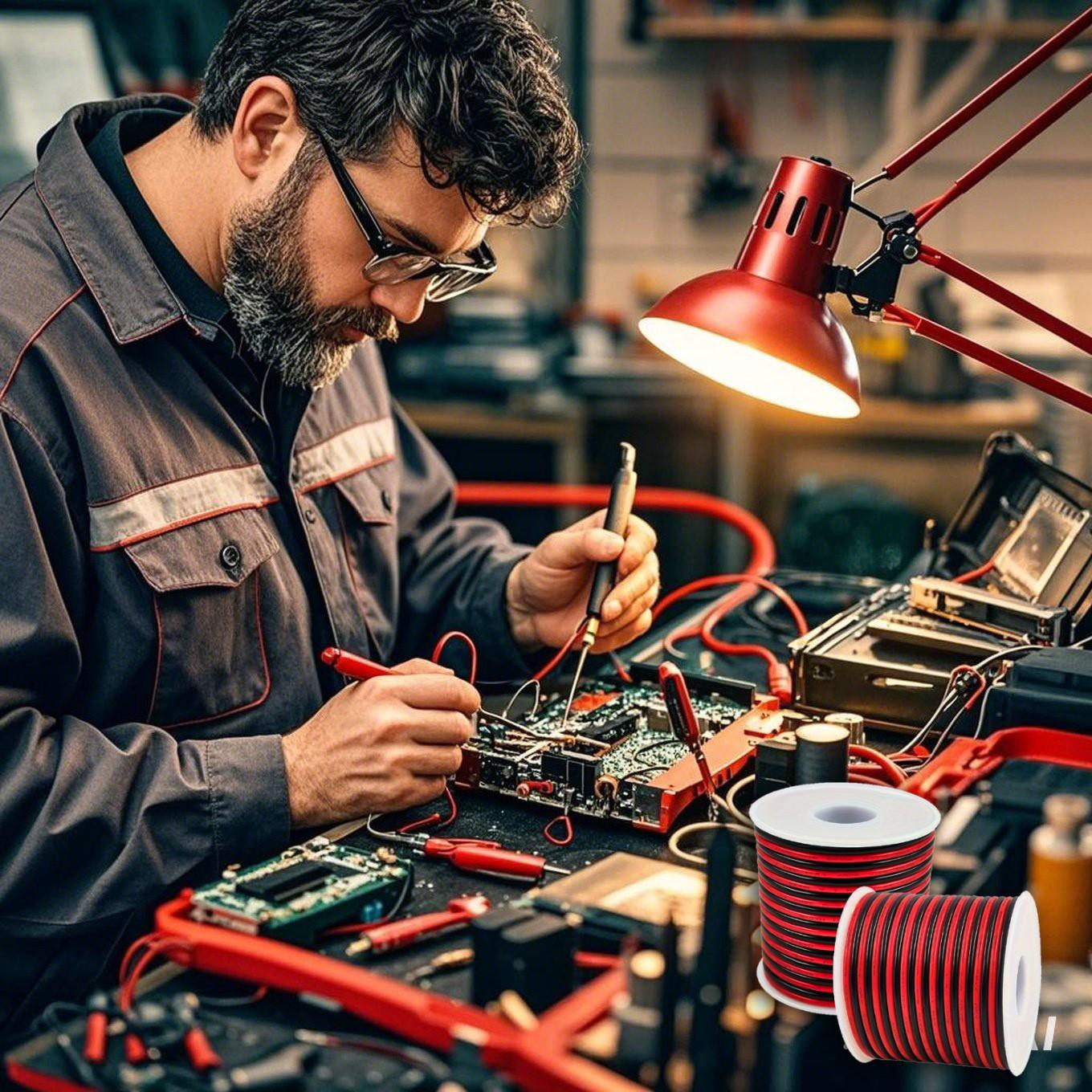 16-26 Awg PVC Wire Tinned Copper, Durable & Flexible, /, High Temp, 36v Low-Voltage, for LED, Home Theater, Automotive, Marine, RV, DIY