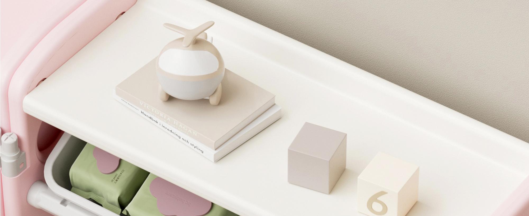 Kids Toy Storage Organizer with 10 Removable Bins, Foldable Toy Organizers and Storage with 3-Tier Bookshelf for Kids Toy Storage Organizer with Drawing Board, Extra 3 Brushes Organizing Room