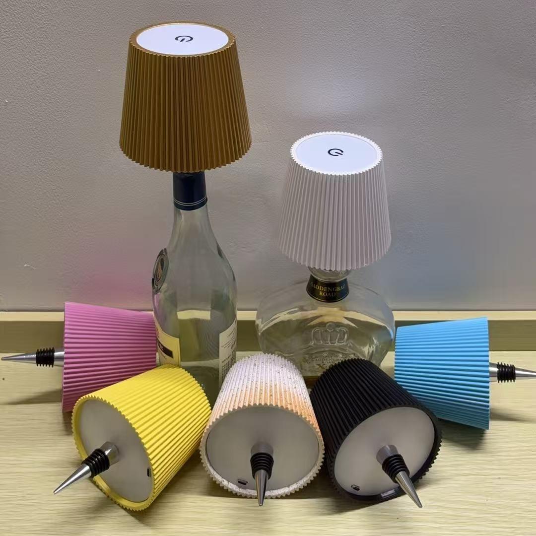 Wireless Bottle Lamp with Touch Control, Adjustable 3 Colors and Dimmable Light, Ideal Nightlight for Bar and Desk Use, Table Bedside Lamp