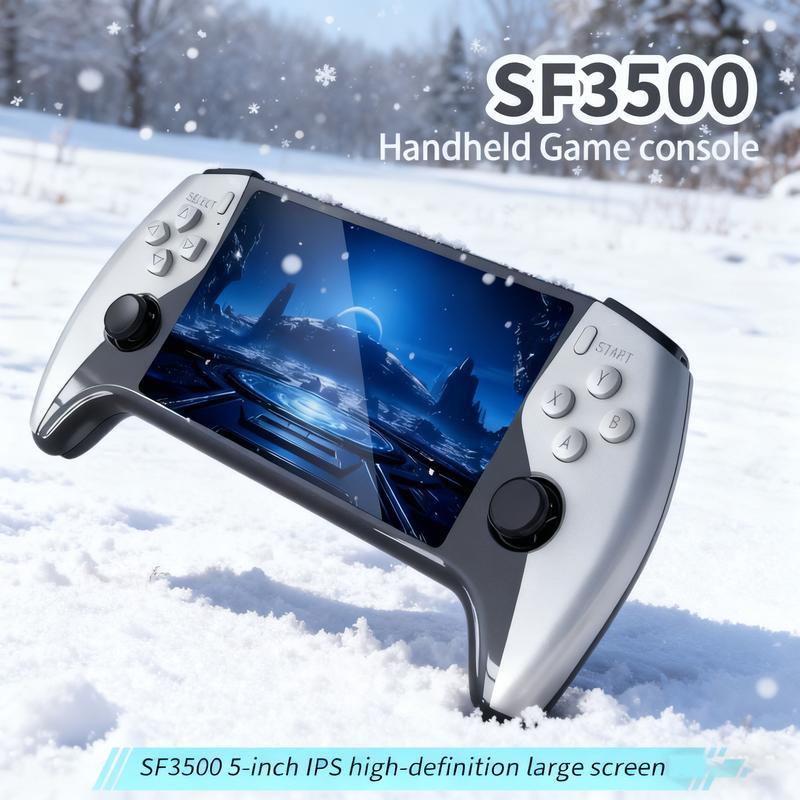 SF3500 Retro Handheld Game Console-Handheld Rechargeable Gaming Console with HD 5.5-inch IPS Screen Classic Video Games Supports TV Connection,14+ Emulators & 5-Hour Battery Life, Handheld Gaming Console