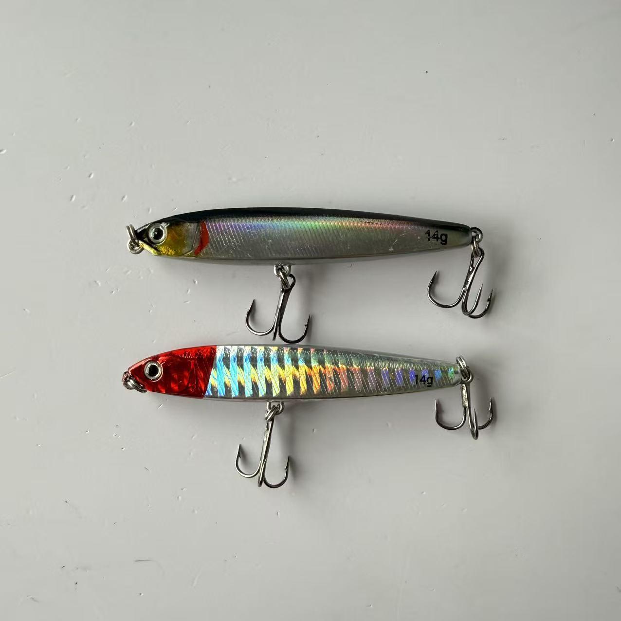 Big Brand Reproduction, Bestseller, 2pcs, Lure Minnow Submerged Lead Pencil Vibrating Far-Cast Imitation Artificial Lure with Sound Bead, Suitable for Freshwater and Saltwater Fishing, Fishing Accessories, Tackle, and Gear