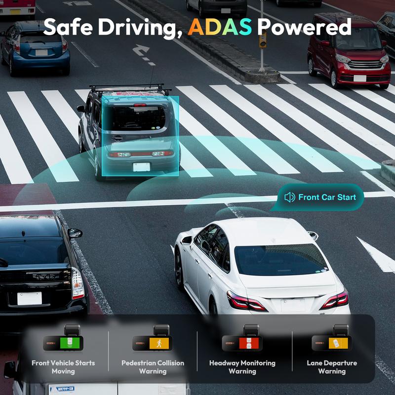 Botslab 4K Front & Rear Dashcam,1 Count Dash Camera for Car,170° Ultra Wide Dashcam with ADAS, Night Vision,Free 64GB SD Card, 5G/2.4G WiFi,Automotive,Vehicle