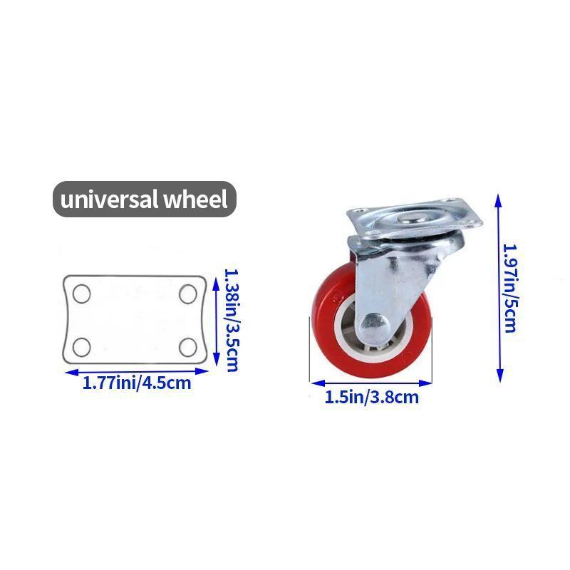 1.5 Inch Furniture Rotating Wheels, Universal Casters, Swivel Wheels, Rubber Wheels, Suitable for Hand Trucks and Flatbeds, Durable and Smooth Rolling