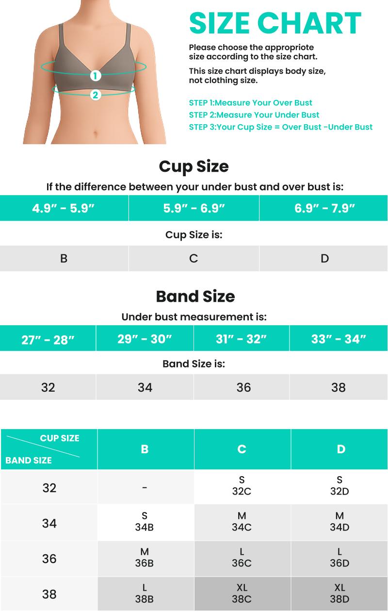 BodyTips Ultra-Thin Ribbed Wireless Bra with Backless Design